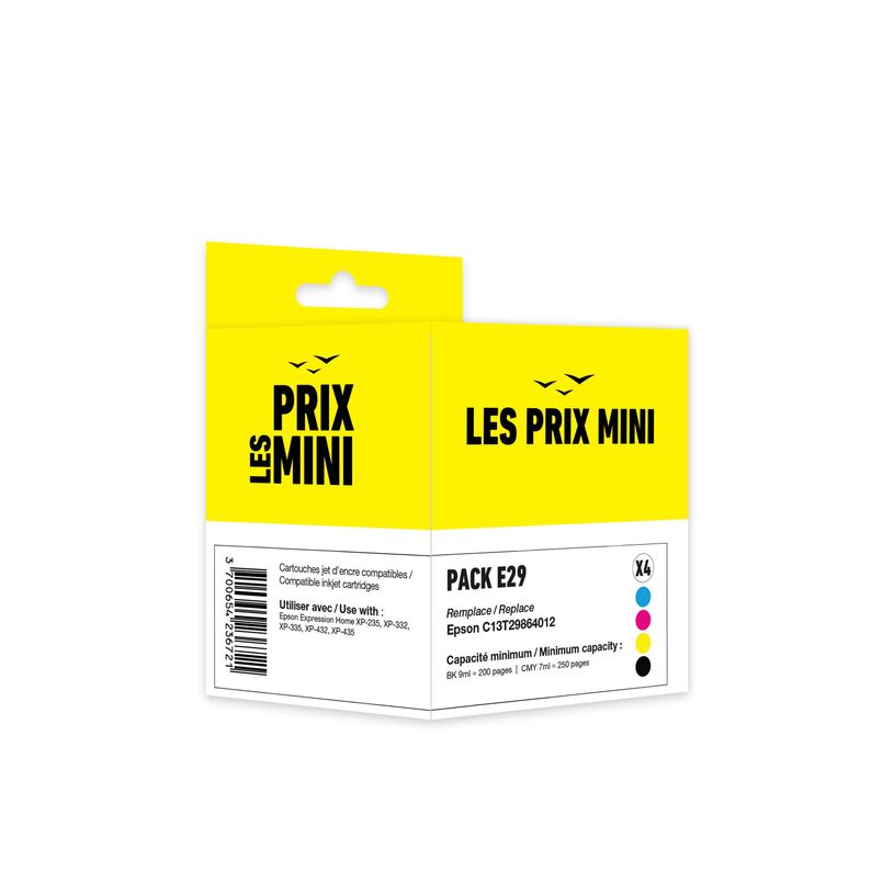 3700654236721-Cartouche compatible Epson 29 Fraise - Pack de 4 - noir, cyan, magenta, jaune - LES PRIX M-P_405246725_1-0