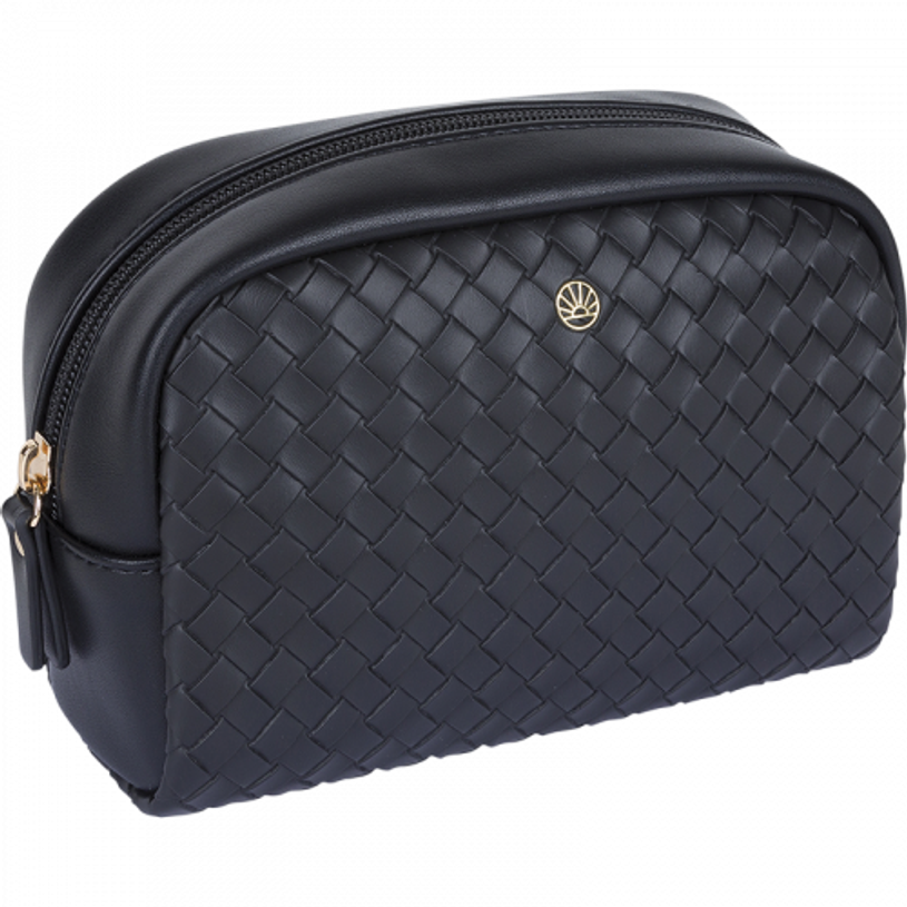 3664447203942-Oberthur Lisbonne Pochette Multi-Usages Noir – Élégante en Mix-Matière Tressé/Lisse, Compartiment Princ-P_405246754_1-0