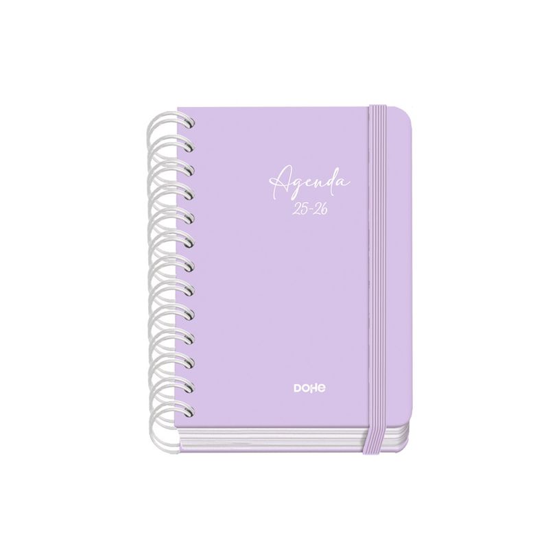 8421938519396-Dohe Serenity - Agenda - 2025-2026 - 1 jour par page - reliure à anneaux métalliques - A6 (120 x 170 mm) - 152 feuilles - violet - carton -P_405247091_3-1