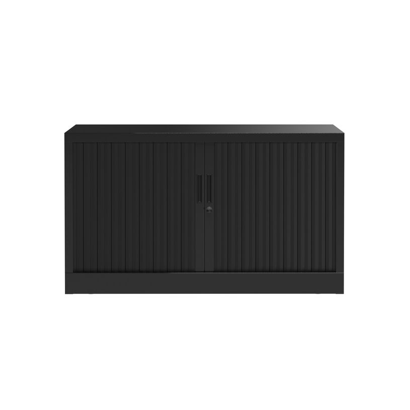 3700339996056-Réhausse pour armoire à rideaux metalliques -  L120 x H43 x P43cm - corps noir/rideau no-P_405247701_1-0