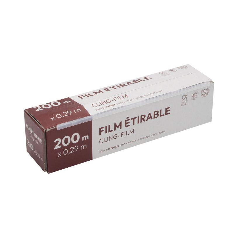 Film PVC Sans BPA Film étirable Alimentaire D-Work - 30cm X 300m - Boîte Avec Lame - Sans Phtalates Ni BPA Film Plastique Alimentaire