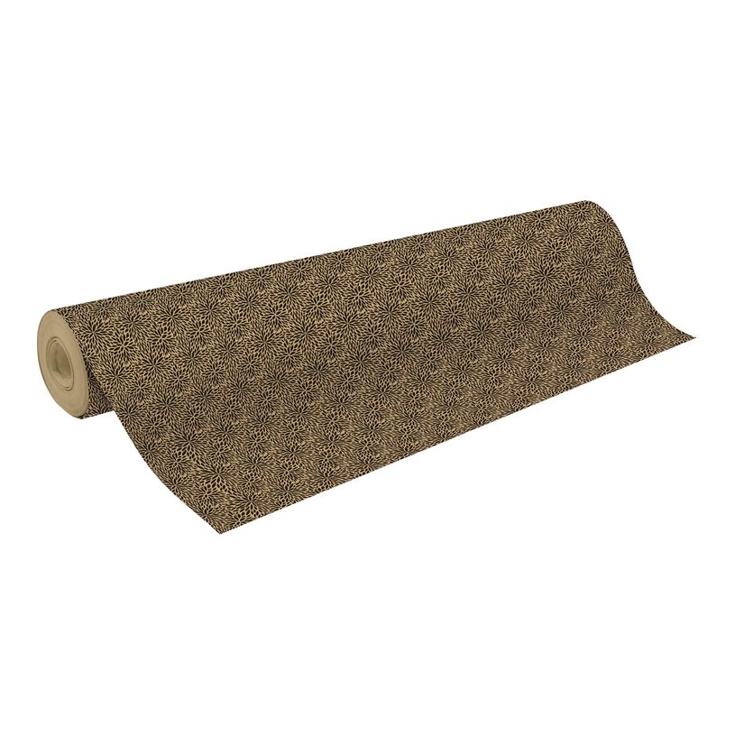 3329682239124-Clairefontaine Raw Kraft - Emballage cadeau - 70 cm x 50 m - 70 g/m² - noir géo - papier-P_405252855_1-0