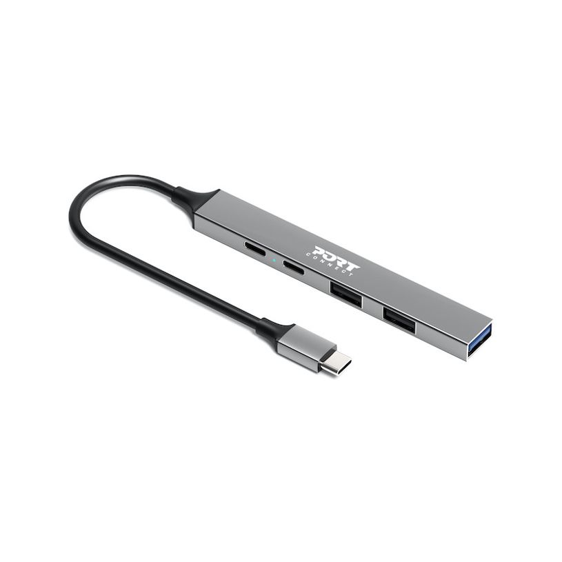 3567049001636-PORT Designs - Hub 4 ports USB-A + 1 X USB-C--2