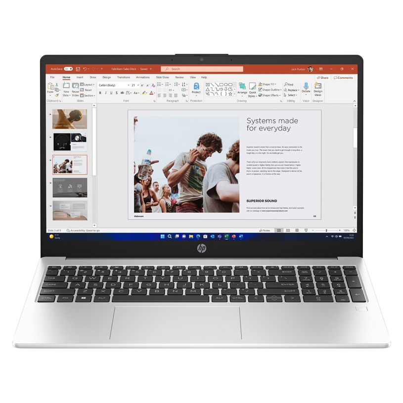 0199251510328-HP 255 G10 Notebook - PC Portable 15,6" - AMD Ryzen 5 - 7530U - 8 Go RAM - 512 Go SSD - argent--0