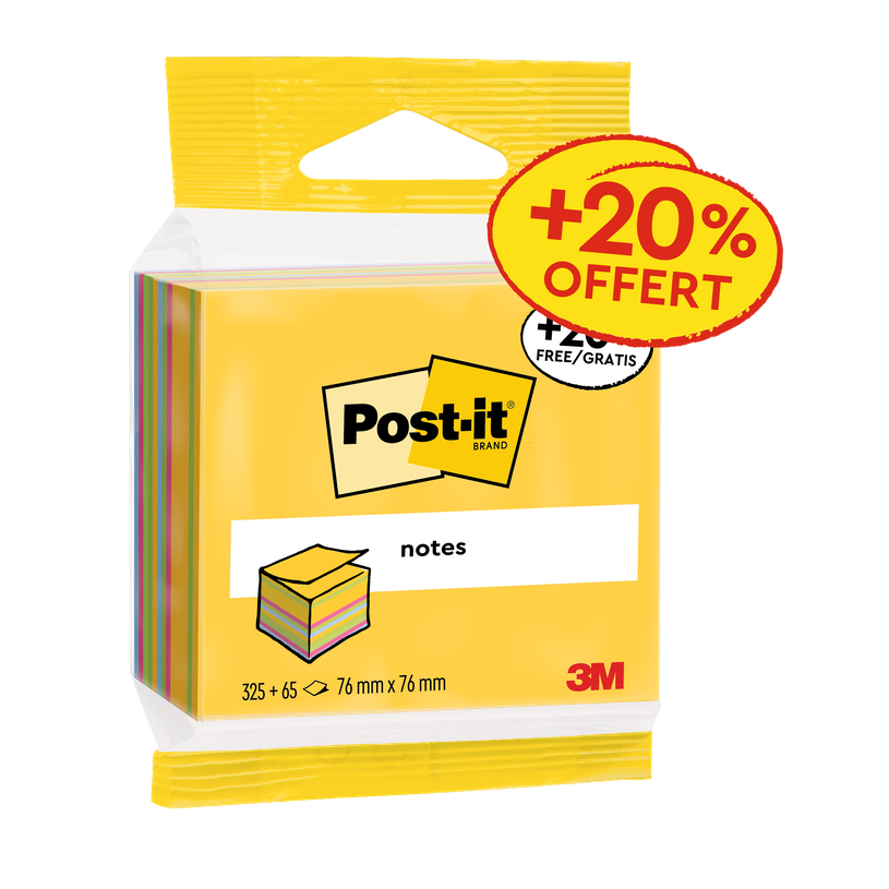 4046719432080-Post-it® - Cube de Notes Ultra - 76 mm x 76 mm - 390 Feuilles/Bloc - 100% PEFC--0