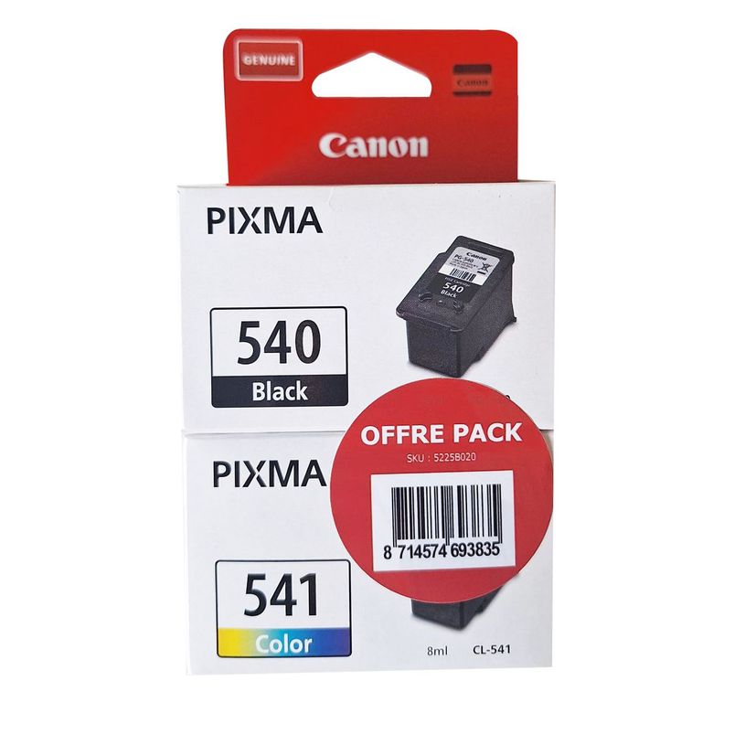 8714574693835-Canon PG-540/CL-541 - Pack de 2 - noir, couleur (cyan, magenta, jaune) - cartouche d'encre originale--0