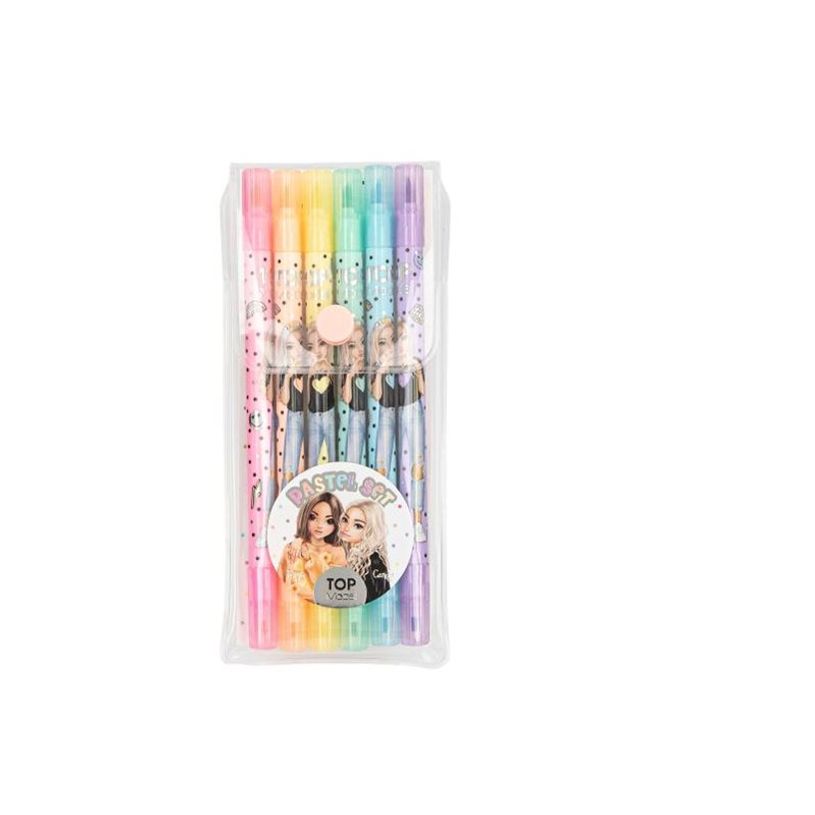 4010070698362-TOPMODEL - Set de feutres de coloriage - feutres fins 1 mm - couleurs pastel assorties-P_405255370_6-1