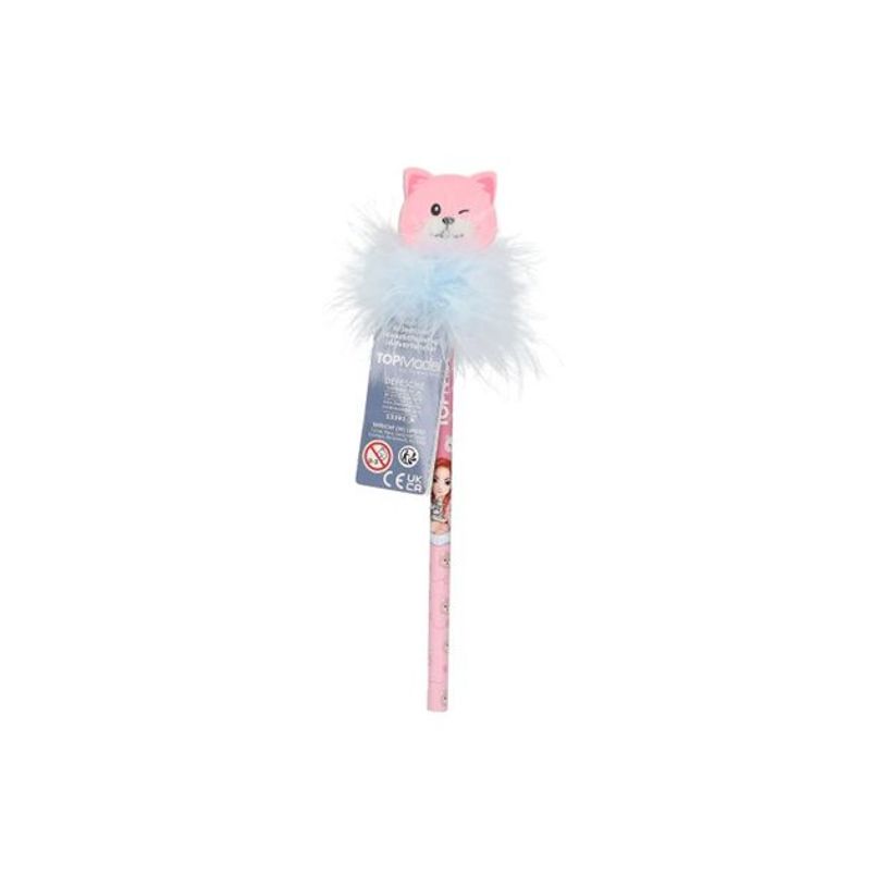 4010070695651-TOPMODEL CAT LOVE - Crayon HB avec embout gomme-P_405255372_2-1