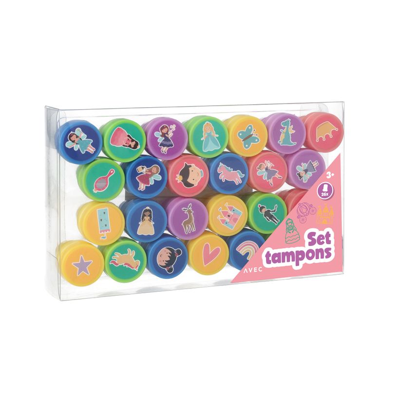 8715275524527-Set 26 tampons Princesses pré-encrés - disponible dans différents thèmes--2