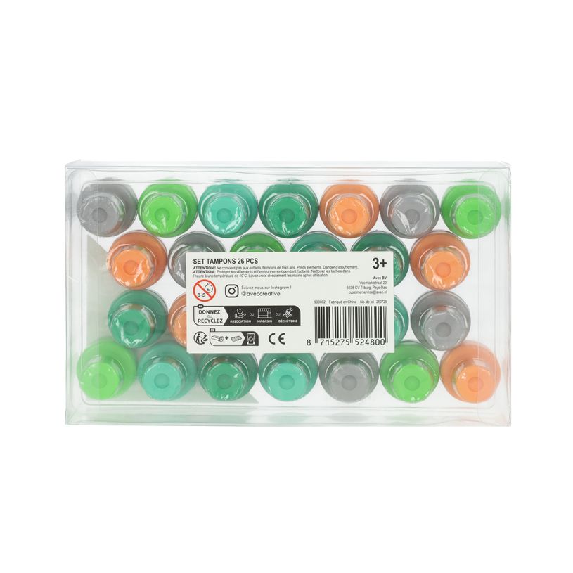 8715275524800-Set 26 tampons Dinosaures pré-encrés - disponible dans différents thèmes--1