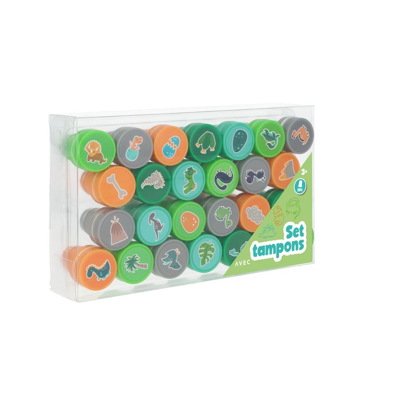 8715275524800-Set 26 tampons Dinosaures pré-encrés - disponible dans différents thèmes--2