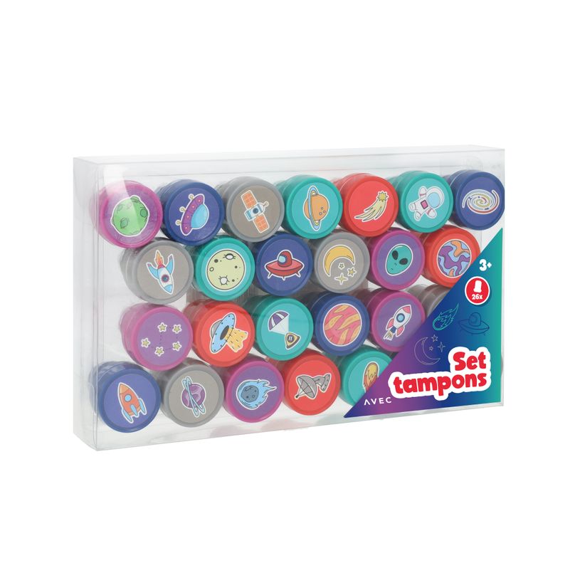 8715275524732-Set 26 tampons Espaces pré-encrés - disponible dans différents thèmes--2