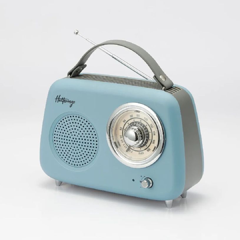 3772243694113-Halterrego - Radio vintage - Bluetooth, Radio FM, lecteur USB, Aux In Aux IN - Batterie rechargeable - --1