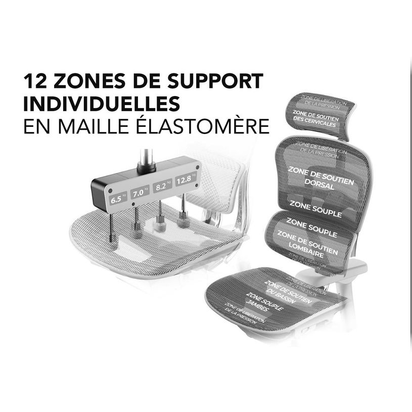 3700339994090-Fauteuil de bureau ERGOHUMAN Ultra - Assise résille - noir--10