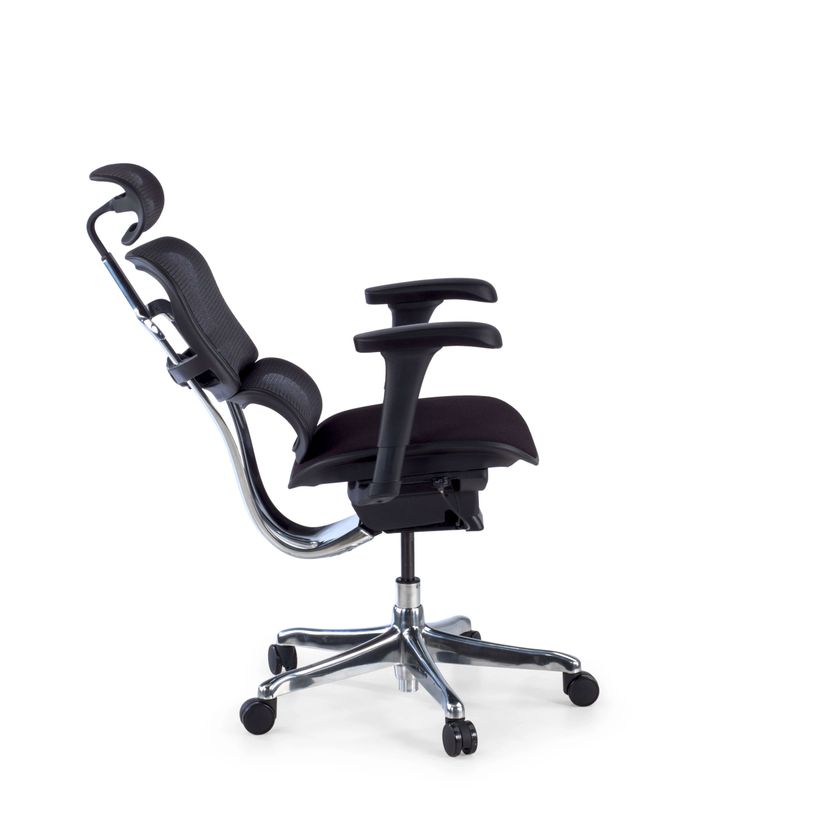 3700339994434-Fauteuil de bureau ERGOHUMAN Ultra - Assise tissu - noir--4