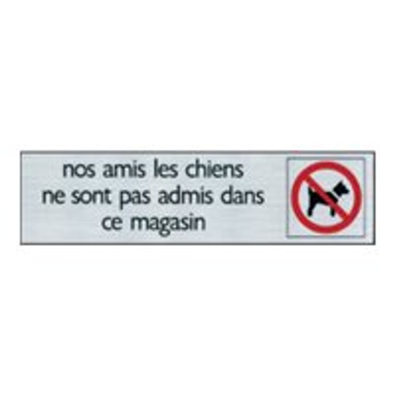 40583006-Pickup - Plaque de signalisation - 165 x 44 mm - chiens interdits-P_4058300_1-0