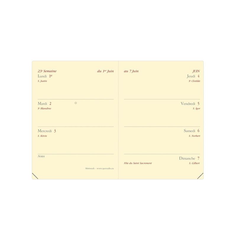 0400000441016-Agenda de poche Impala Miniweek - 1 semaine sur 2 pages - 7 x 10 cm - disponible dans différentes coul--3