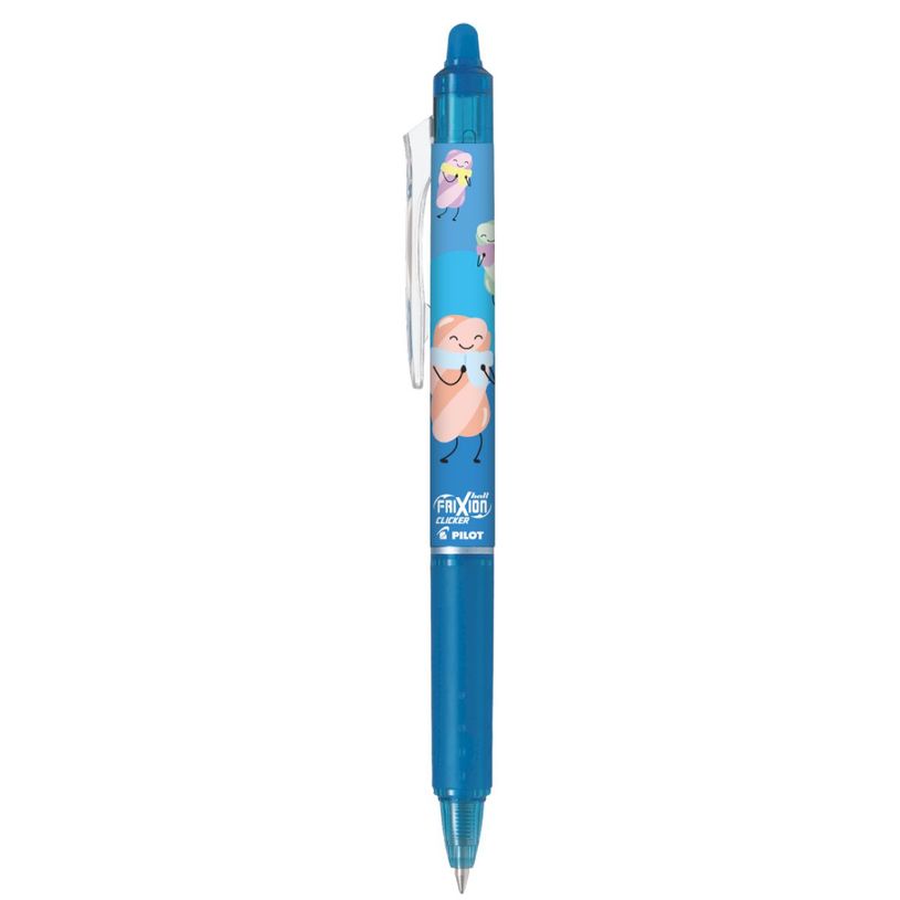 4902505687044-Pilot Frixion Ball Clicker SWEET PARADISE corps turquoise - roller effaçable - 0,7mm - encre bleu--0