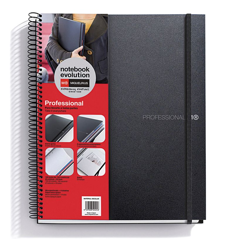 8422593479018-THE ORIGINAL NOTEBOOK, couverture souple, A4, quadrillage 5x5 mm + lisse , 120 feuilles de 2 -P_615946_1-0