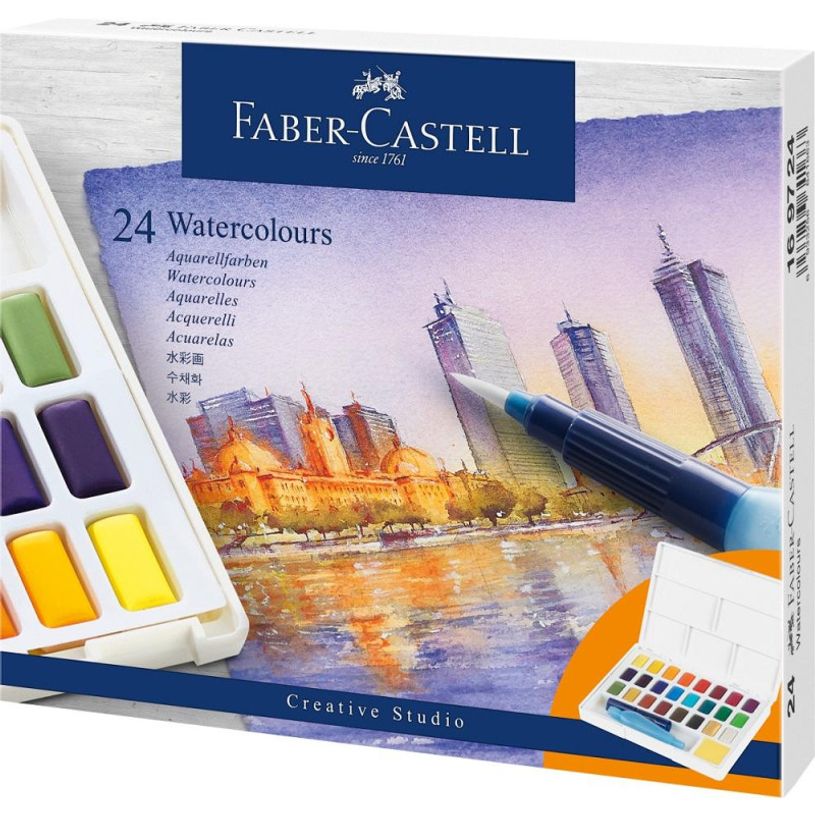 6933256641663-Faber-Castell Creative Studio - 24 demi-godets de peinture aquarellable - couleurs assorties-P_651821_2-0
