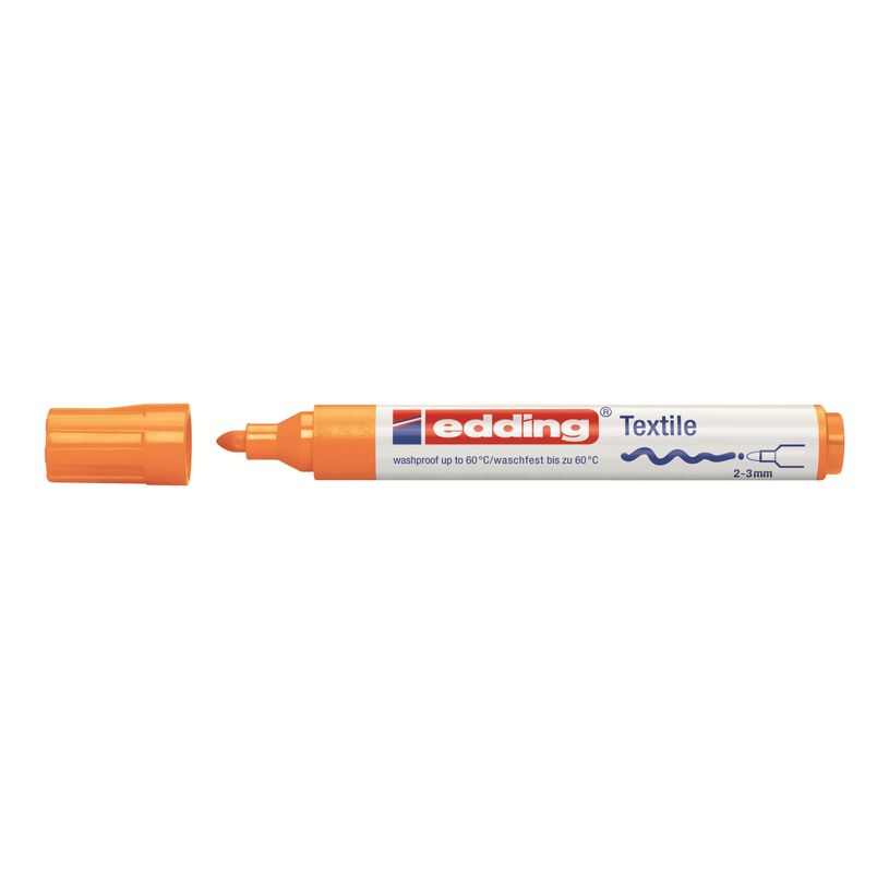 4004764014910-edding 4500 textile - Marqueur - pour textile - orange fluorescent - encre pigmentée à base-P_669760_1-0