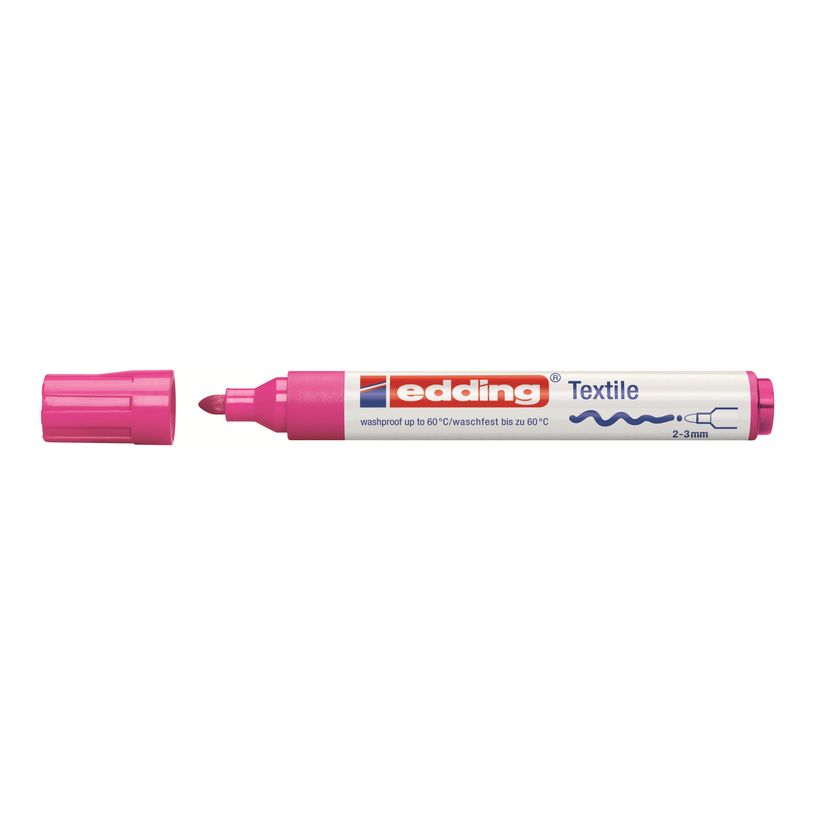 4004764015078-edding 4500 textile - Marqueur - pour textile - violet fluorescent - encre pigmentée à base-P_669762_1-0