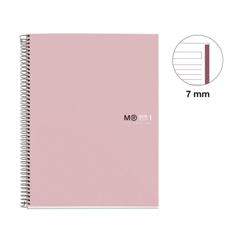8422593499665-THE ORIGINAL NOTEBOOK, couverture rigide, A4, lignes horizontales, 80 feuilles de 1 couleur, Miquelrius--1