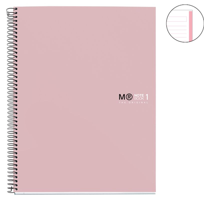 8422593499665-THE ORIGINAL NOTEBOOK, couverture rigide, A4, lignes horizontales, 80 feuilles de 1 couleur, -P_670835_2-1