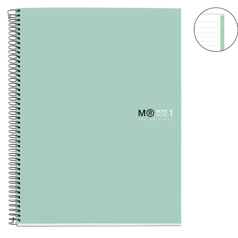8422593499672-THE ORIGINAL NOTEBOOK, couverture rigide, A4, lignes horizontales, 80 feuilles de 1 couleur, -P_670836_2-1