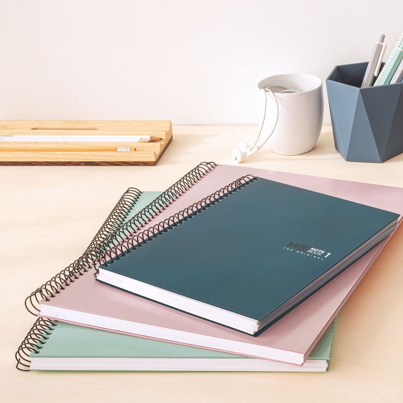 8422593499740-THE ORIGINAL NOTEBOOK, couverture rigide, A4, lignes horizontales, 80 feuilles de 1 couleur, Miquelrius--2