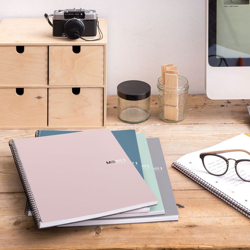 8422593499740-THE ORIGINAL NOTEBOOK, couverture rigide, A4, lignes horizontales, 80 feuilles de 1 couleur, Miquelrius--3