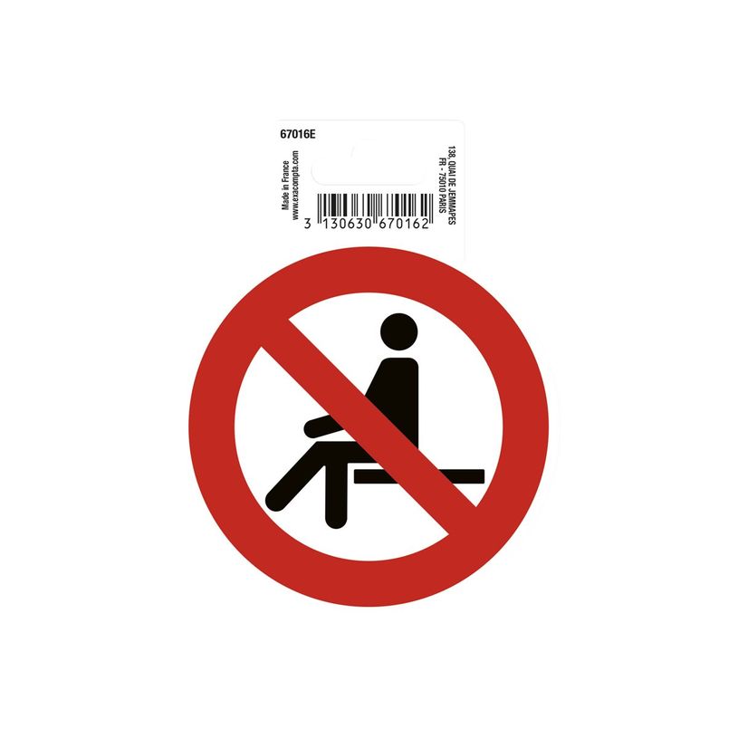 3130630670162-Exacompta - Pictogramme - interdit de s'asseoir - 100 x 100 mm - rouge-P_672311_4-0