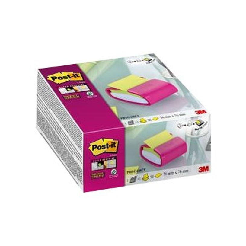 8887862022256-Dévidoir Post-it Z-Notes Pro Color - Z-notes - 76 x 76 mm - 90 feuilles - fuchsia-P_677079_1-2