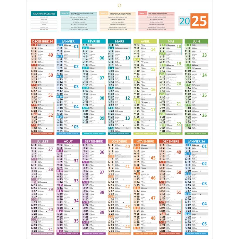 3592930026702-Calendrier bancaire année civile BOUCHUT "Carte de France" 43 x 55 cm 70 %-P_77032653_1-0