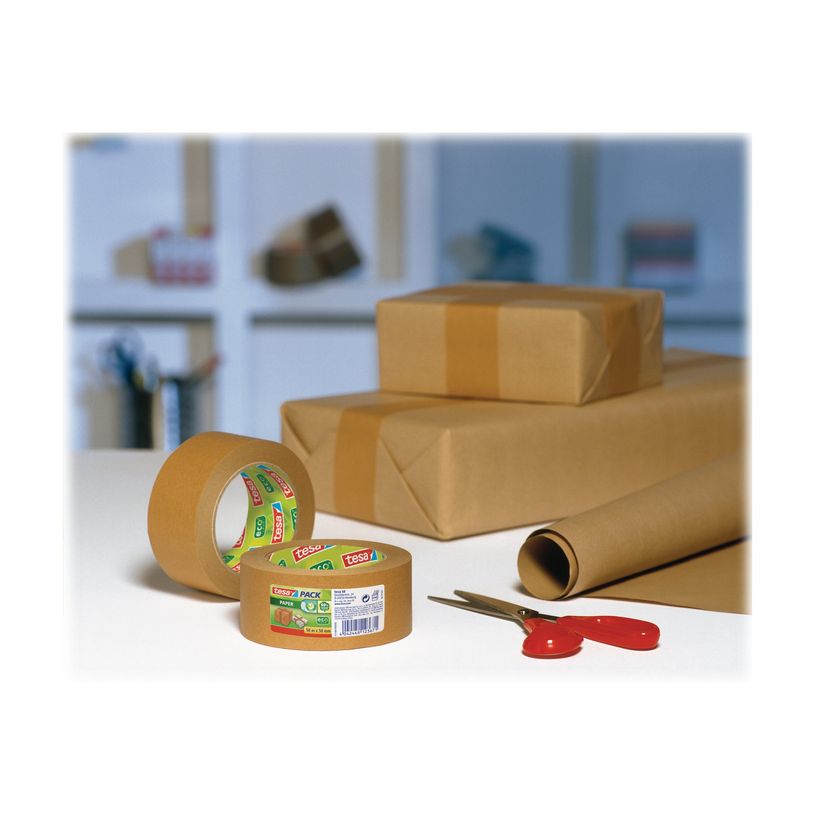 4042448123671-Tesapack - Ruban adhésif d'emballage - papier écologique kraft - 50 mm x 50 m-P_79140122_2-2