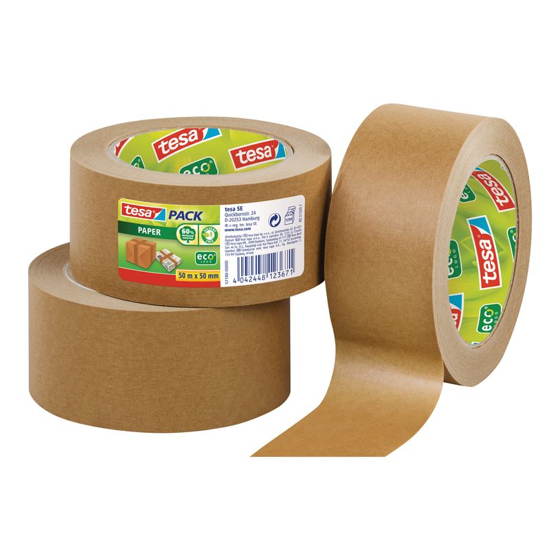 4042448123671-Tesapack - Ruban adhésif d'emballage - papier écologique kraft - 50 mm x 50 m-P_79140122_3-0