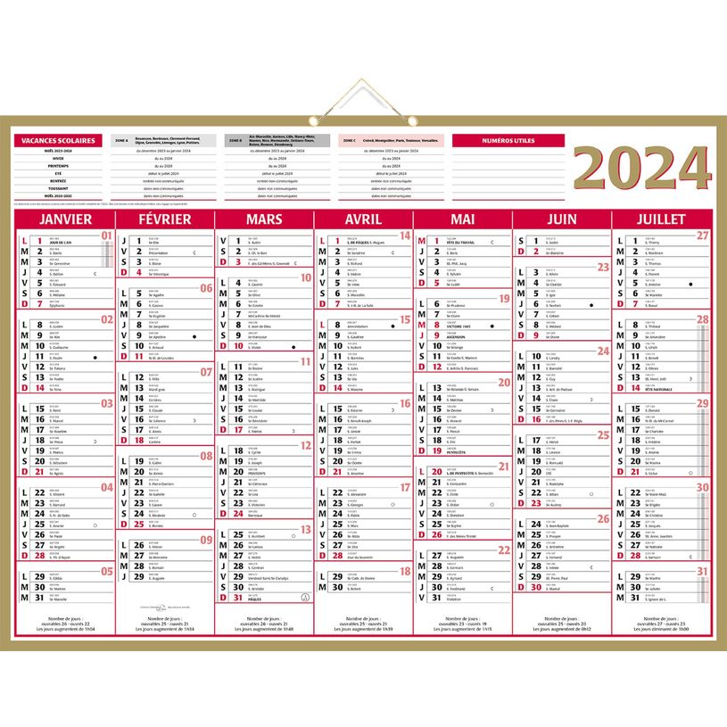 3592930026566-Bouchut Quarantor - Calendrier bancaire 7 mois par face - 40,5 x 55 cm-P_79142635_1-0
