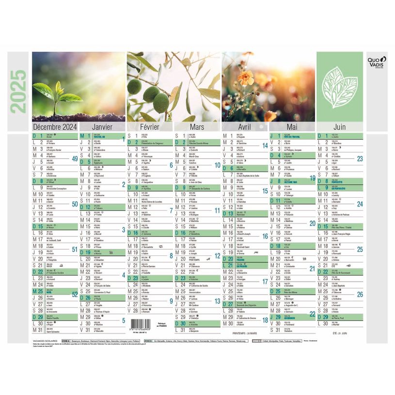 3371010263943-Quo Vadis Equology - Calendrier recyclé 7 mois par face - 13,5 x 18 cm-P_79143205_1-0