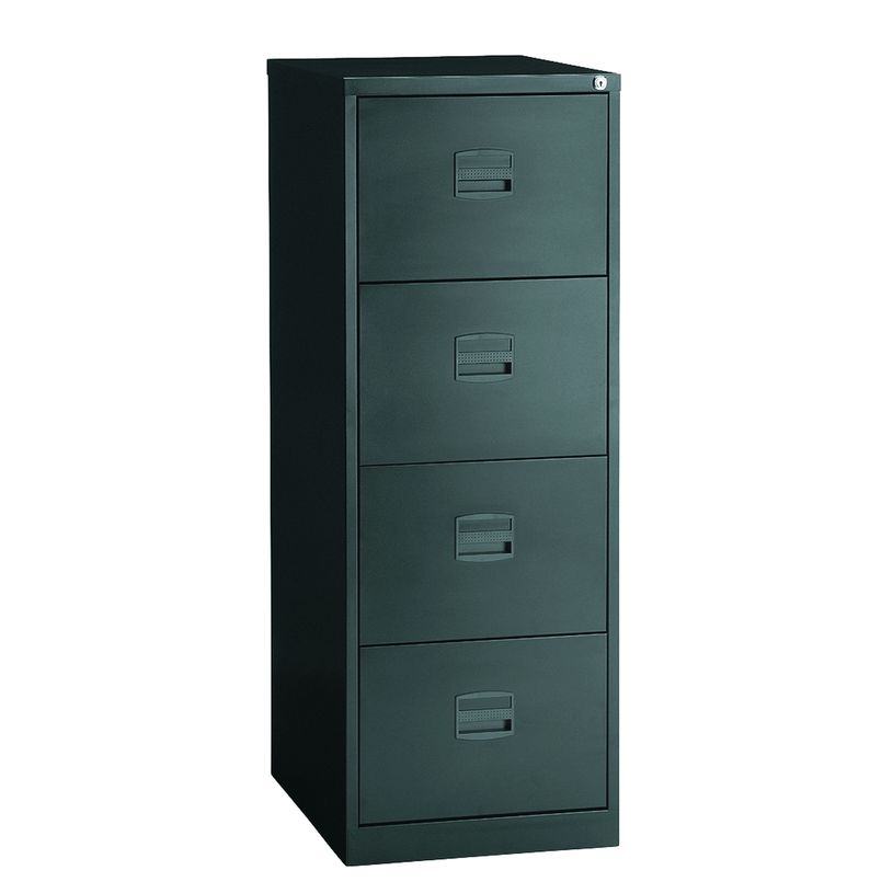 0000791450589-Classeur métallique monobloc professionnels - 4 tiroirs - H132 x L41 x P62 cm - noir-P_79145058_1-0