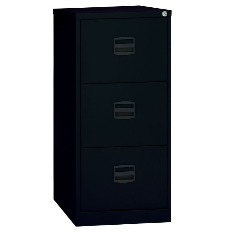 0000791450626-Classeur métallique monobloc professionnels - 3 tiroirs - H102 x L41 x P62 cm - noir-P_79145062_1-0