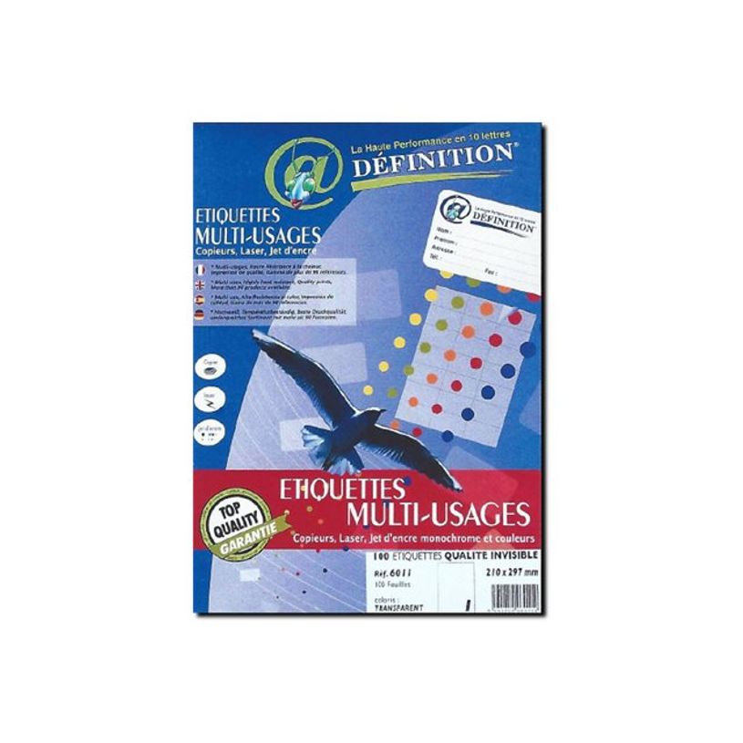 3531250060010-QRT Graphique Définition ETIQUETTES Multi-usages - Étiquettes adhésives - invisible - 63.5-P_79145905_1-0