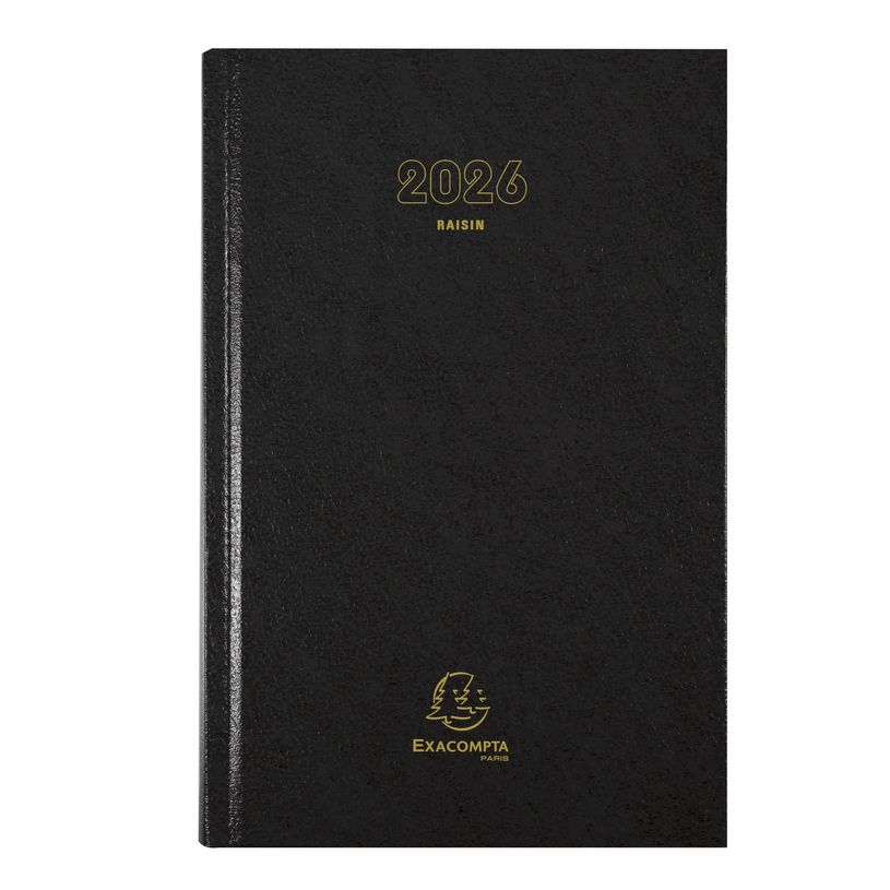3660942007641-Agenda Raisin - 1 jour par page - 16,5 x 24,5 cm - noir - Exacompta--0