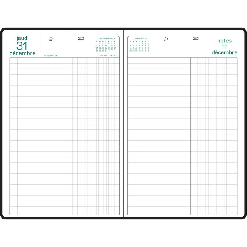 3660942007641-Agenda Raisin - 1 jour par page - 16,5 x 24,5 cm - noir - Exacompta--1