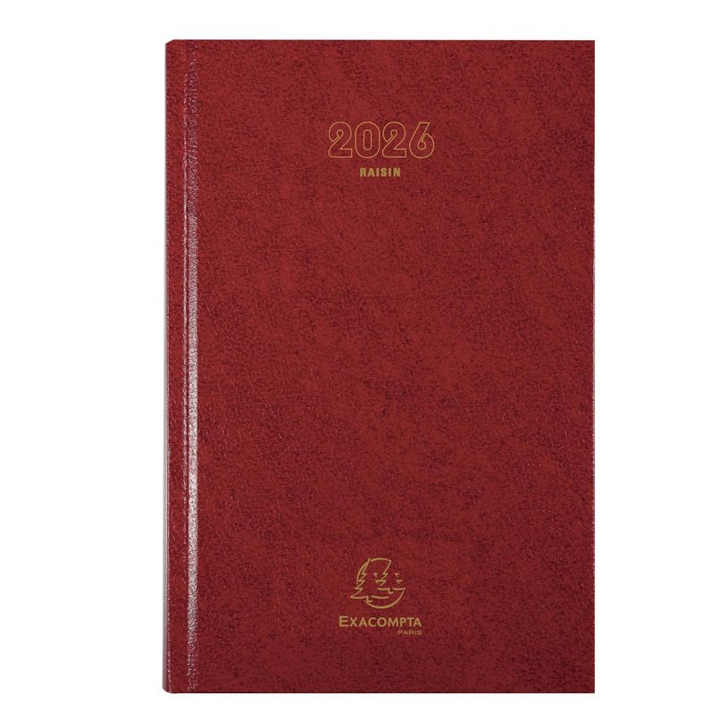 3660942007658-Agenda Raisin - 1 jour par page - 16,5 x 24,5 cm - disponible dans différentes couleurs - Exacompta--1