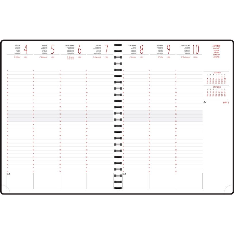 3660942017244-Agenda spiralé Forever Eurotime 27W - 1 semaine sur 2 pages - 21 x 27 cm - disponible dans diff-P_79146540_5-3