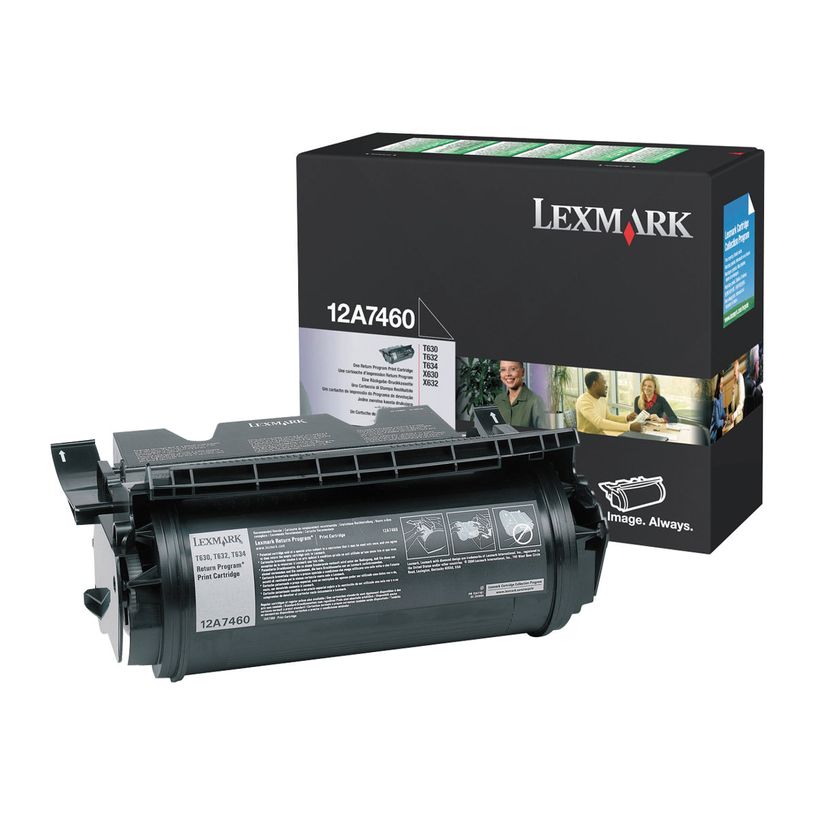 0734646118125-Lexmark 12A7460 - noir - cartouche laser d'origine-P_79146589_1-0