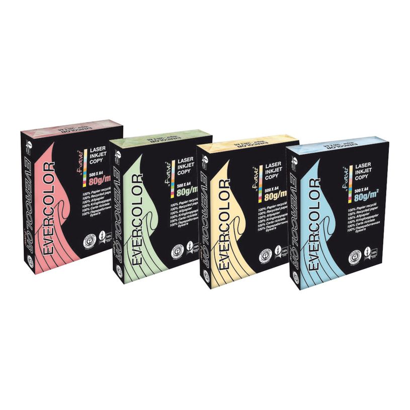 3288580400053-Clairefontaine Evercolor - Papier couleur recyclé - A4 (210 x 297 mm) - 80g/m² - Ramette -P_79148098_2-1