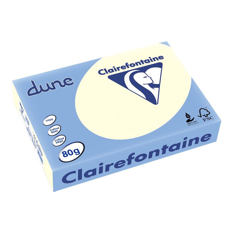 0400791492525-Clairefontaine Dune - Papier couleur - A4 (210 x 297 mm) - 80g/m² - Ramette de 500 feuille-P_79149252_1-0