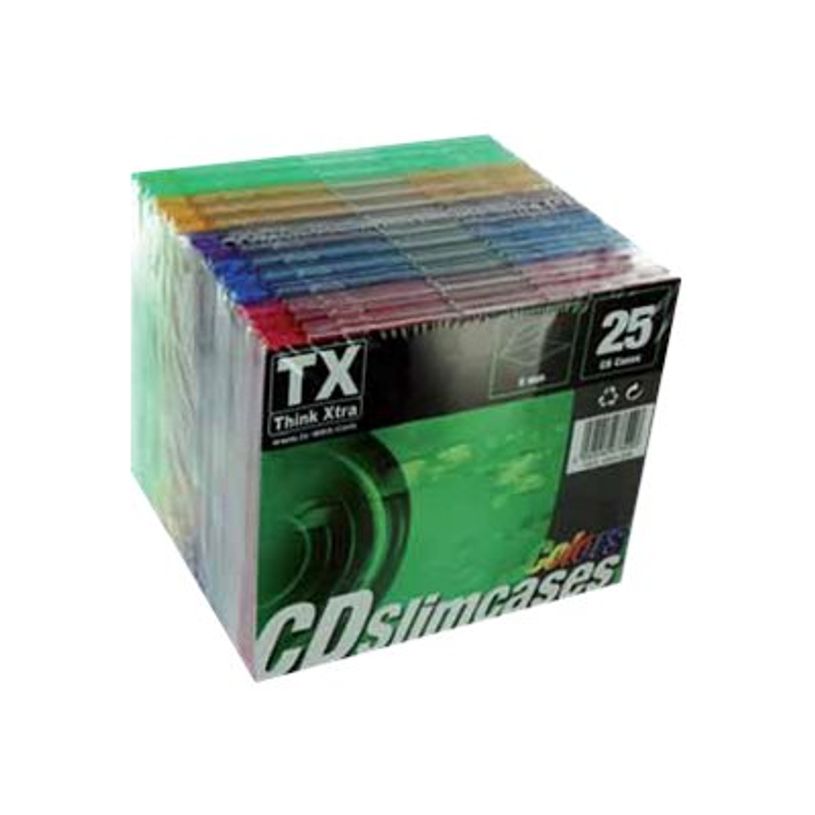 5060046678996-TX - 25 Boîtiers slim pour CD - couleurs assortis-P_79150502_1-0