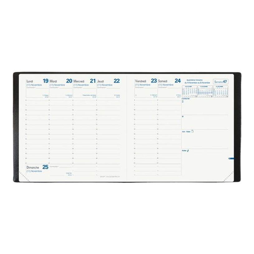 3371010290925-Agenda Equology - 1 semaine sur 2 pages - 16 x 16 cm - noir - Quo Vadis-P_79150971_1-1